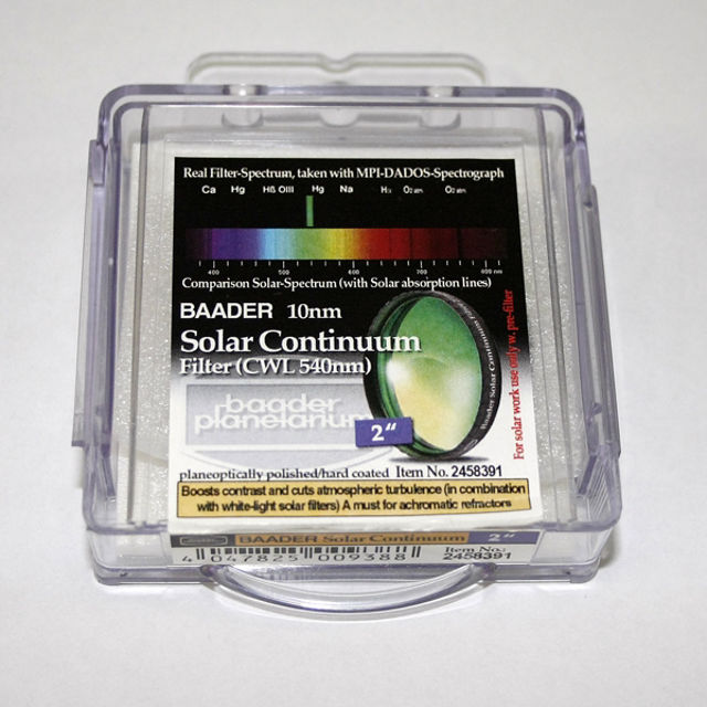 Bild von Baader - Solar Continuum Kontrast Filter Sonnenbeobachtung 2"