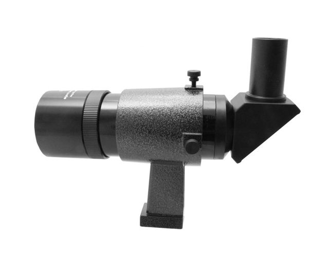 Picture of TS Optics 8x50 Finder with adjustable bracket,  90° angled and  black colour