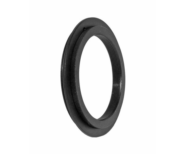Picture of TS-Optics low profile adapter from M54 filter thread to M48x0,75 and T2 female thread