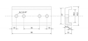 Picture of APM - Deluxe Dovetail rail 90 mm