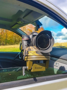 Bild von Berlebach Autoscheibenstativ mit Panoramafunktion und Bohnensack