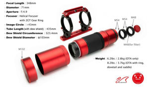 Picture of RedCat 71 Apo - 71 mm f/4.9 Flatfield Refractor for Astrophotography