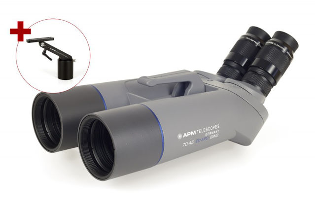 Picture of APM 70 mm 45° SD Apo Binocular with 1,25" eyepiece holder and Center Mount