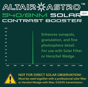 Picture of Altair Solar Contrast Booster Filter 8nm 540nm Continuum 2"