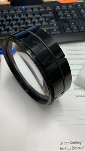 Picture of 102 mm F/5 2-element aachromat Objective, lens in cell, fully multicoated