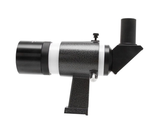 Picture of TS Optics 8x50 Finder with adjustable bracket,  90° angled and  white colour
