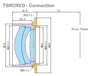 Bild von TS Optics Adapter für den Anschluss von M68-Zubehör an ein M78x1-Innengewinde