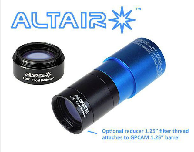 Bild von Altair GPCAM & Hypercam 0.5x Reducer - Auto Guiding EAA Video Astronomy Solar