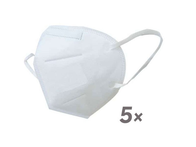 Picture of KN95 (FFP2) Atemschutzmaske (ohne Ventil) - 5 Stk. (= 1 Mengeneinheit)