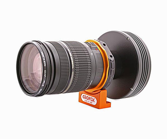 Picture of Geoptik Adaptor for Nikon lenses to T2 for CCD cameras - w/ 1/4" thread