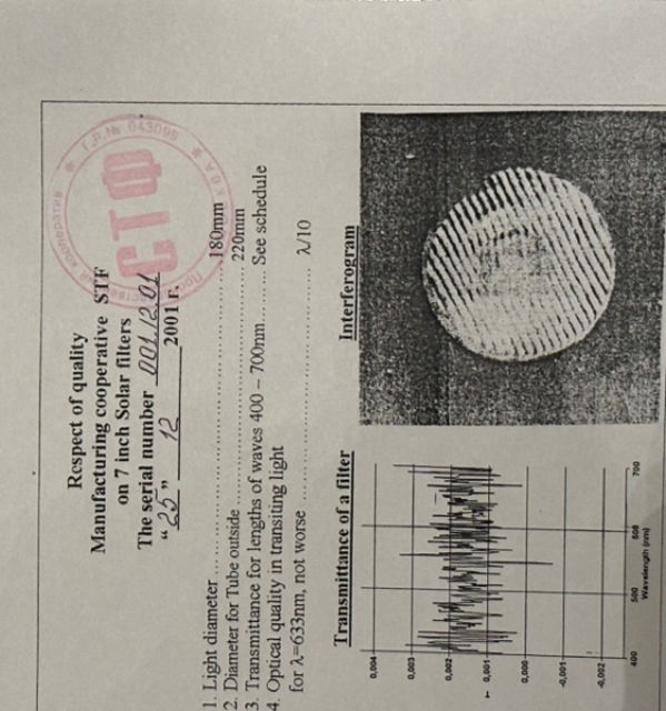 Picture of Wolfgang Lille 180 mm Solar-Telesope