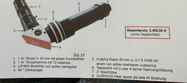 Picture of Wolfgang Lille 120 mm H-alpha Telescope 0.7 A