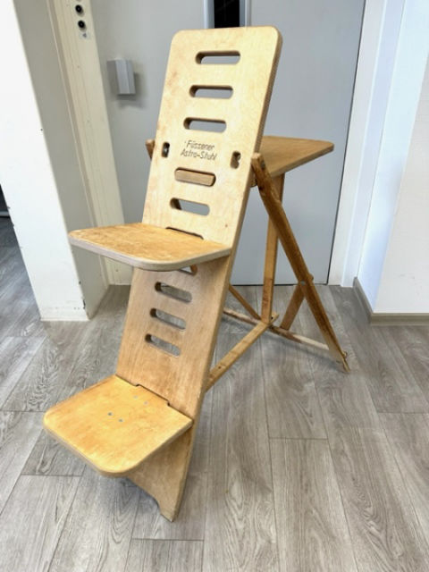 Picture of handmade astro chair with tray table