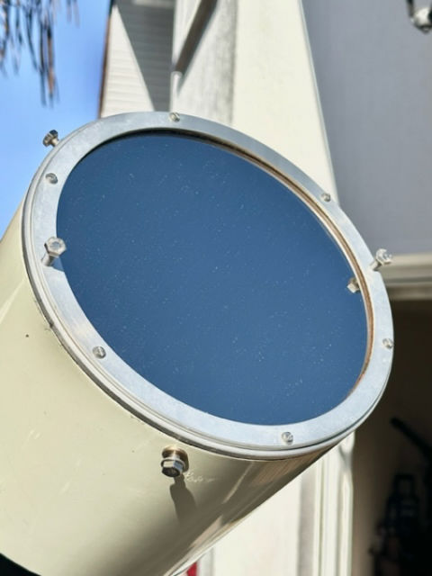Picture of mounted Lichtenknecker Solarfilter 200 mm ND 3.0 för LK-SCL200