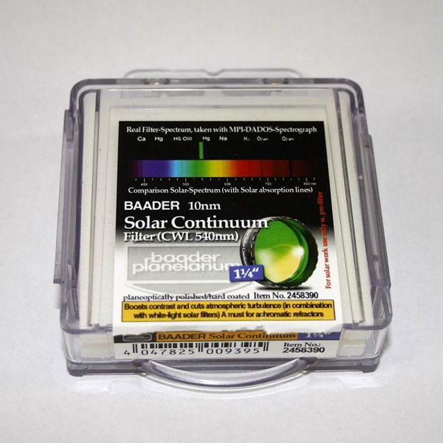Picture of Baader - Solar Continuum contrast filter for solarobserving 1 1/4"