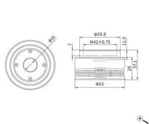 Picture of ZWO ASI715MC Color USB3.0 Astro Camera - Sensor D=6.45 mm, 1.45 µm Pixels