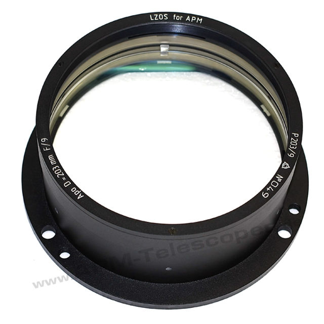 Picture of APM - LZOS Apo Refractors - 203 f/9 Apochromatic, lens in mount