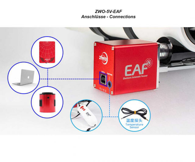 Bild von ZWO EAF Motorfokus System mit 5 V Stromversorgung über USB