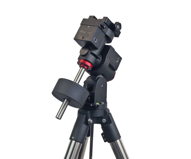 Picture of iOptron GEM28 GoTo mount with optical polar finder and 1.75" LiteRoc tripod