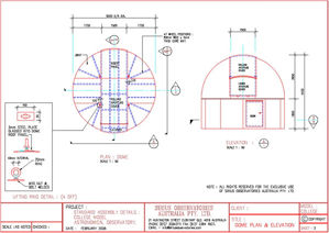 Bild von Sirius Observatories - 5 m - College-Model, motorisiert, mit Unterbau