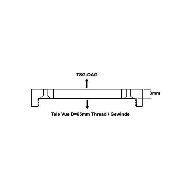 Bild von TS Optics Adapter von TeleVue 65mm-Gewinde auf den Gigant Off-Axis-Guider