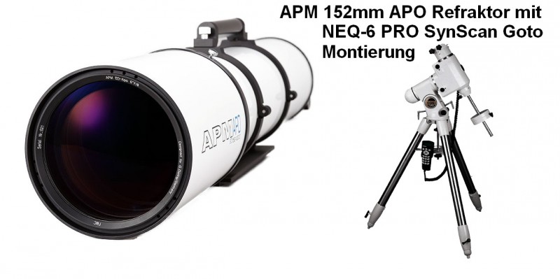 APM Telescopes. APM Refractor Telescope Doublet ED Apo 152 f/7.9 OTA ...