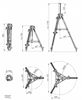 Picture of Berlebach Tripod UNI 18 K70 Astro geared column with Tray 37 cm + Spread Stopper