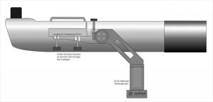 Bild von APM 120mm 45° SD-APO Fernglas mit UF 24mm & 1-Arm-Montierung und Stativ