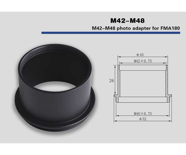 Picture of ASKAR M48 Adapter for FMA180 APO Telephoto Lens