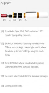 Bild von William Optics All New Slide-base UniGuide 50mm GuideScope