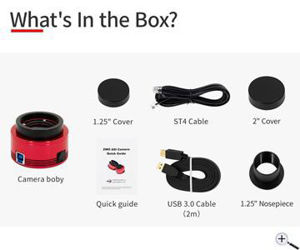 Picture of ZWO ASI432MM Mono USB3.0 Astro Camera - Sensor D=17.6 mm, 9.0 µm Pixel Size