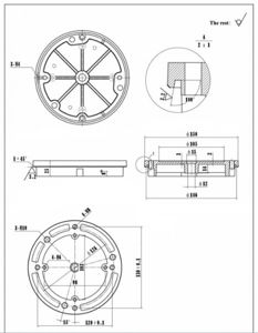 Picture of iOptron Pier Top Plate for CEM60 or CEM70
