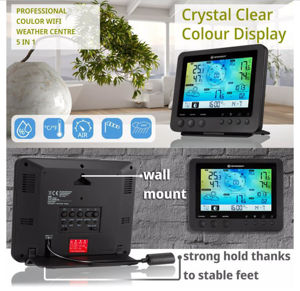 BRESSER WLAN-Farbwetterstation mit 5-in-1-Profi-Sensor