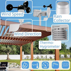 Bild von BRESSER WLAN-Farbwetterstation mit 5-in-1-Profi-Sensor