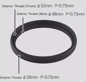 Vixen M56 filter adapter for M48mm and M52mm filter thread