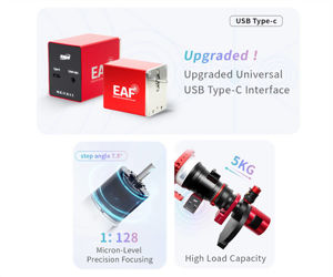 ZWO EAF Fokusmotor mit USB-C-Anschluss für Stromversorgung und Datenübertragung