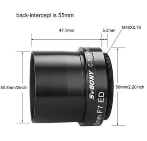 [W9152D] Svbony SV193 Faktor 0,8 Reducer/Flattener-Korrektor für SV503 80mm f/7