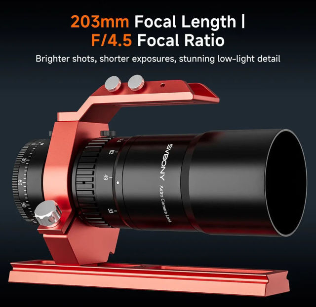 SVBONY SV545 Petzval Refractor 45/203mm f/4.5 [W9317B] 