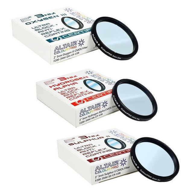 Altair ColourPRO ULTRA 3 nm HSO-Schmalbandfilter-Set 2" ZERTIFIZIERT