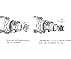 Askar 0,8x Reducer - Korrektor für den 140mm f7 Triplet APO