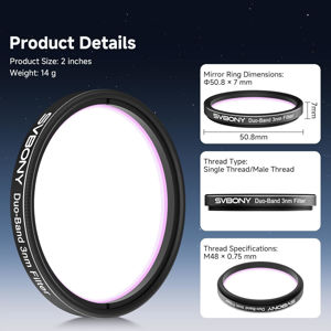 Schmalbandfilter 3nm H-Alpha & OIII für Astrofotografie