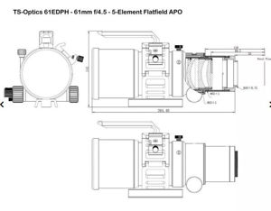 Picture of TS-Optics 61EDPH II 6-Element Flatfield APO 61mm F/4,5, used