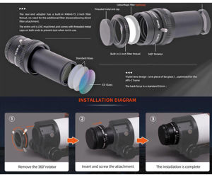 Askar 0,7x Bildfeldkorrektor und Reducer für den 80 mm f/7 ED Refraktor