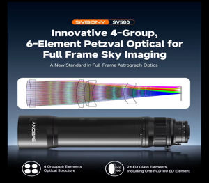 SVBONY SV580 80mm f/4.5 Petzval Full-Frame Astrograph