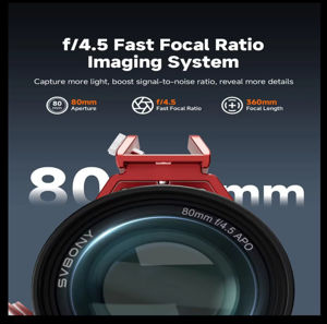 SVBONY SV580 80mm f/4.5 Petzval Full-Frame Astrograph