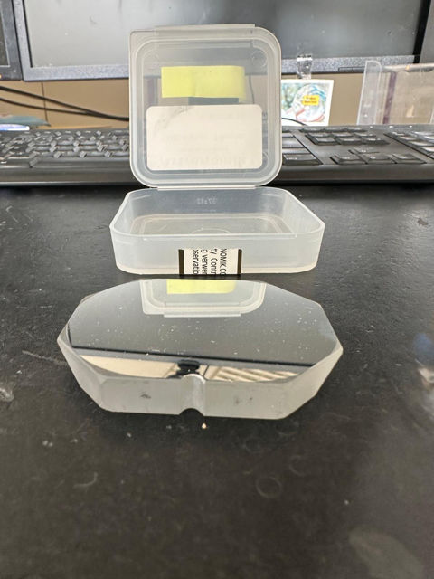 Bild von rechteckiger Planspiegel 61 mm Länge,  46 mm Breite, Pyrex