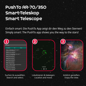 ISA Space Exploration PushTo AR-70/350 Smart-Teleskop im NASA-Look