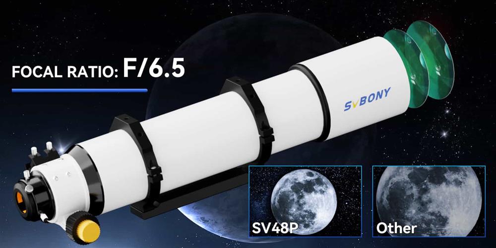 SV48P 102 mm achromatisches Teleskop-Refraktor mit 2,5" RAP-Fokussierung mit zwei Geschwindigkeiten