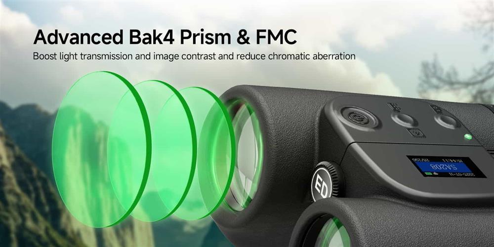 SA208 8x42 Integrated ED Binoculars with photos and videos (6MP) – for Bird Watching & Outdoor Observation