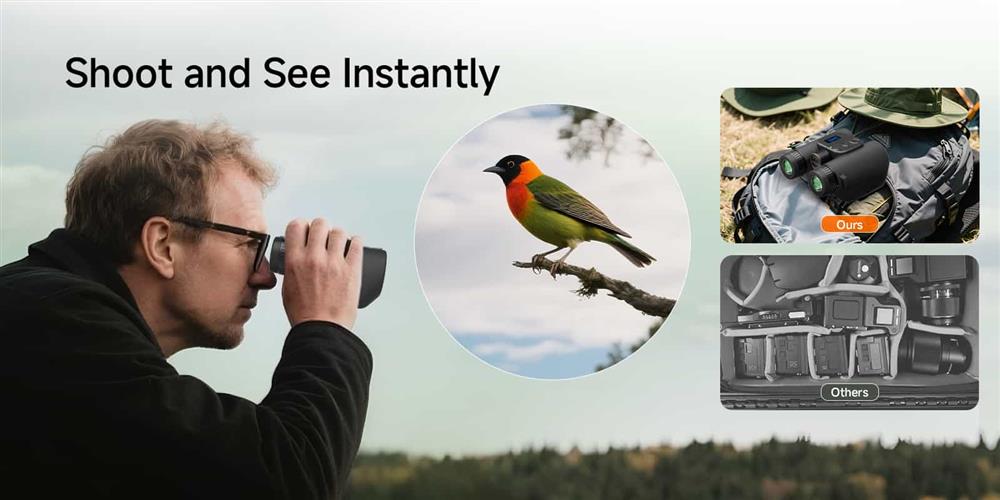 SA208 8x42 Integrated ED Binoculars with photos and videos (6MP) – for Bird Watching & Outdoor Observation